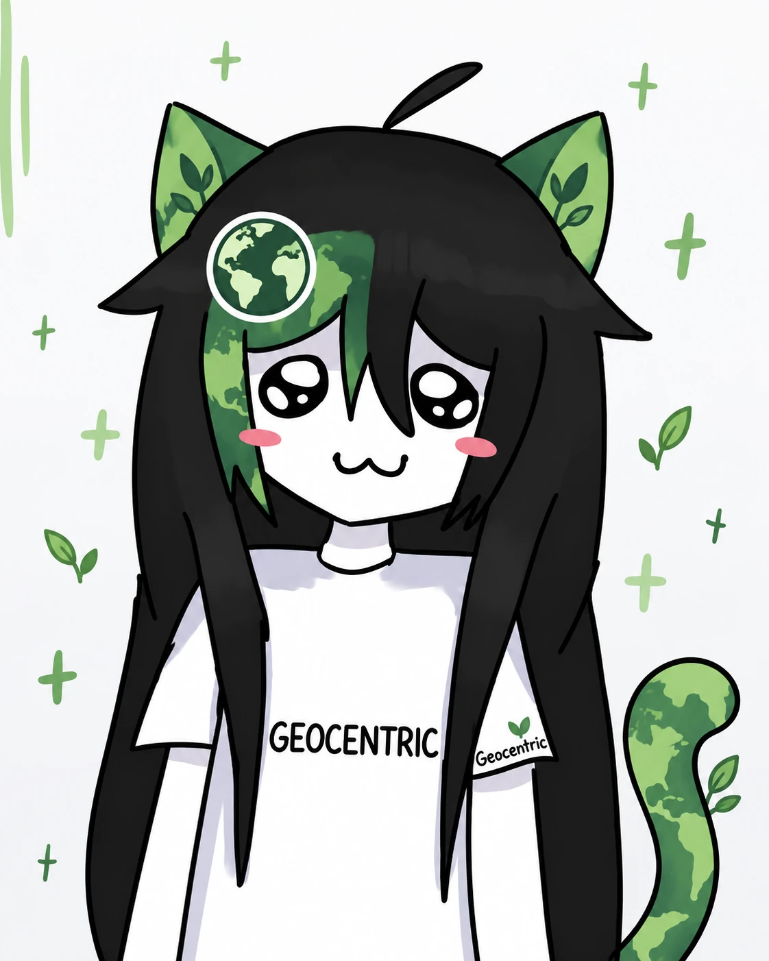 Geocentric's earth-themed anime model character